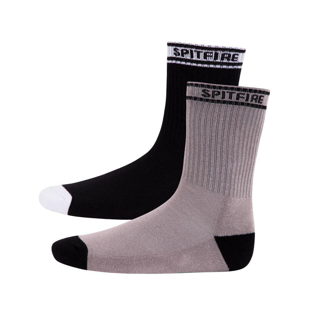 Pack Calcetin Largo Negro Gris Spitfire-0