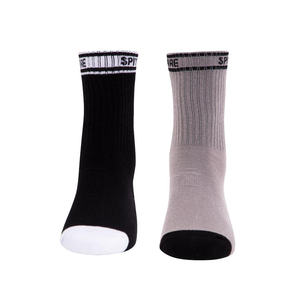 Pack Calcetin Largo Negro Gris Spitfire-2