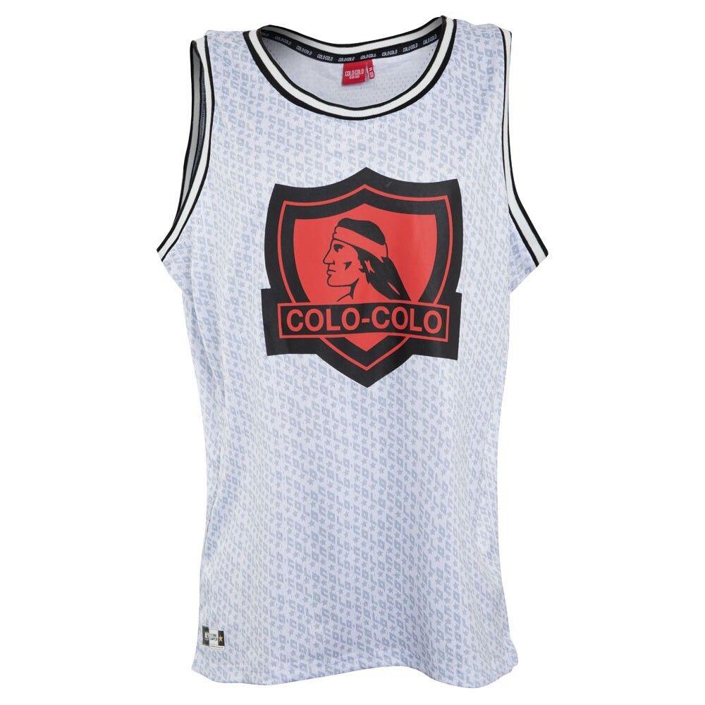 Polera Colo Colo Urbano tank "Escudo Rojo" Blanco-0