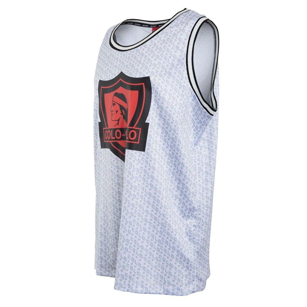Polera Colo Colo Urbano tank "Escudo Rojo" Blanco-1