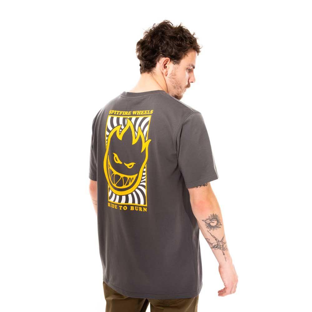 Polera Manga Corta Gris Oscuro Spitfire-3