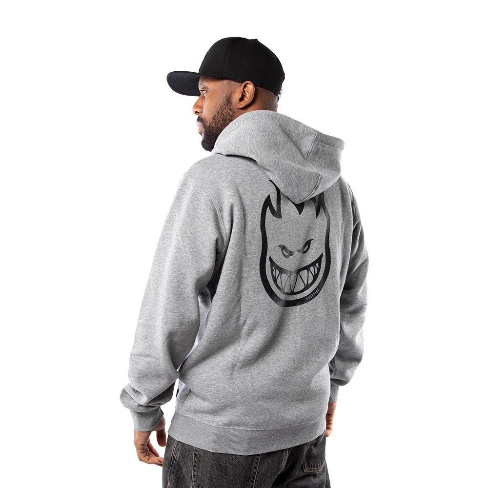Polerón Full Zipper Hombre Spitfire Grip State Gris-3