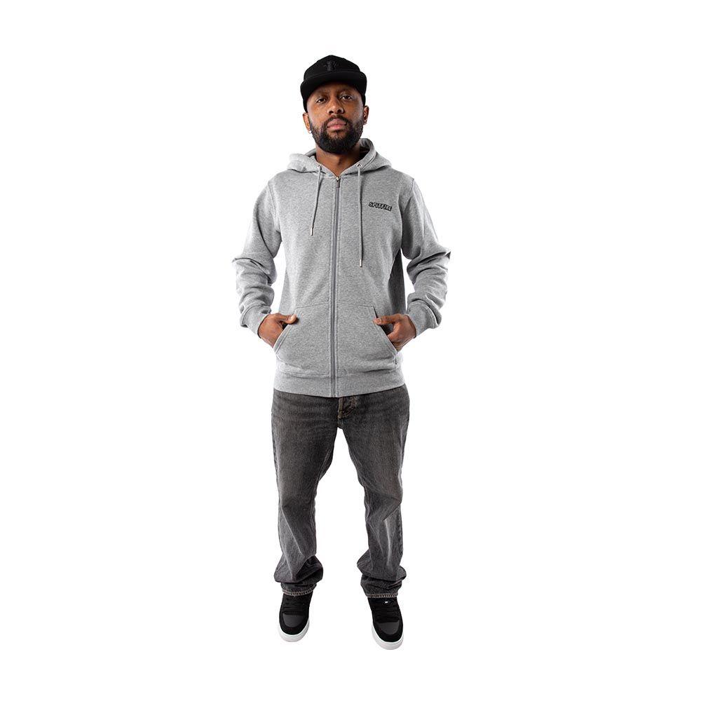 Polerón Full Zipper Hombre Spitfire Grip State Gris-4