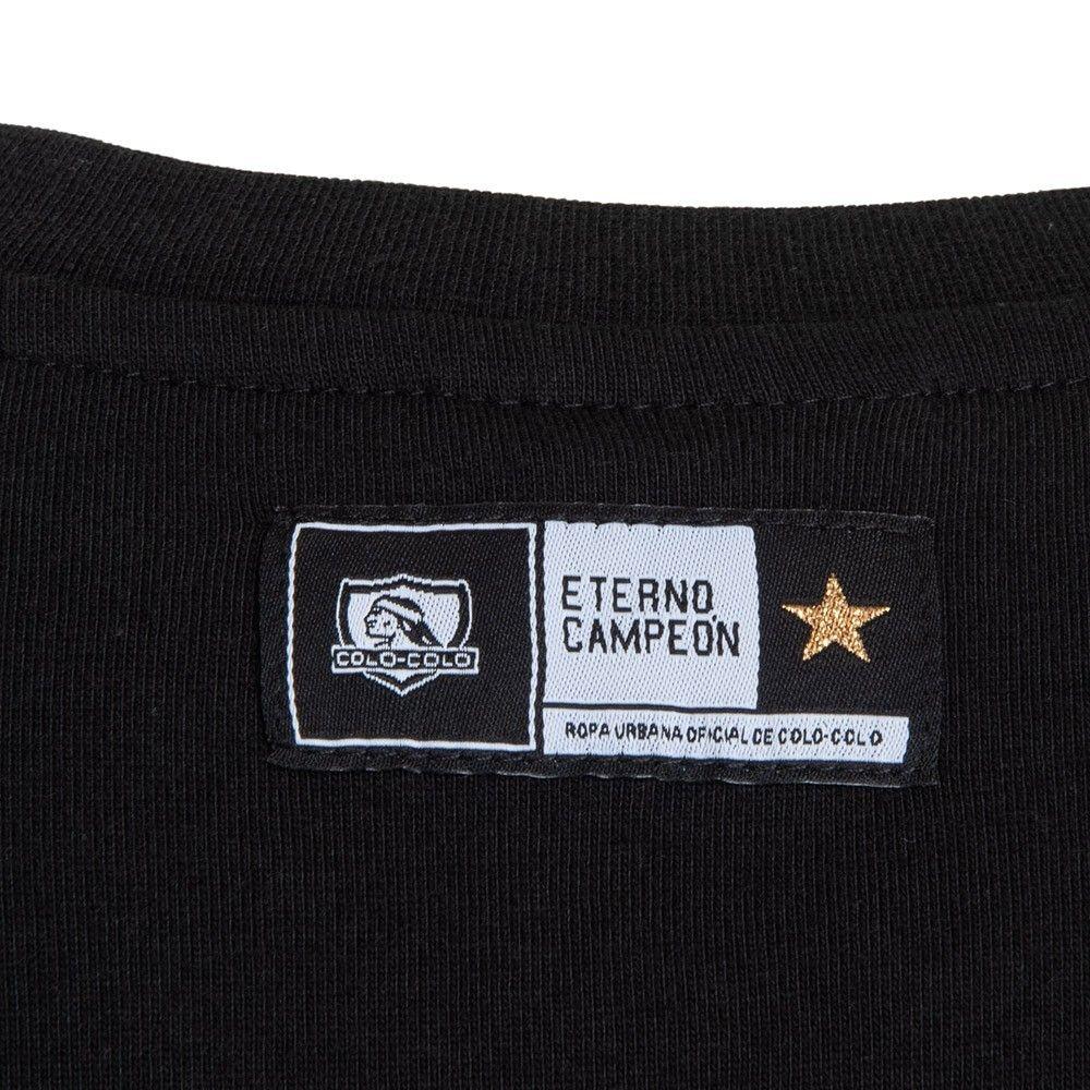 Polera Colo Colo Urbano "Escudo Plateado" Negra-3