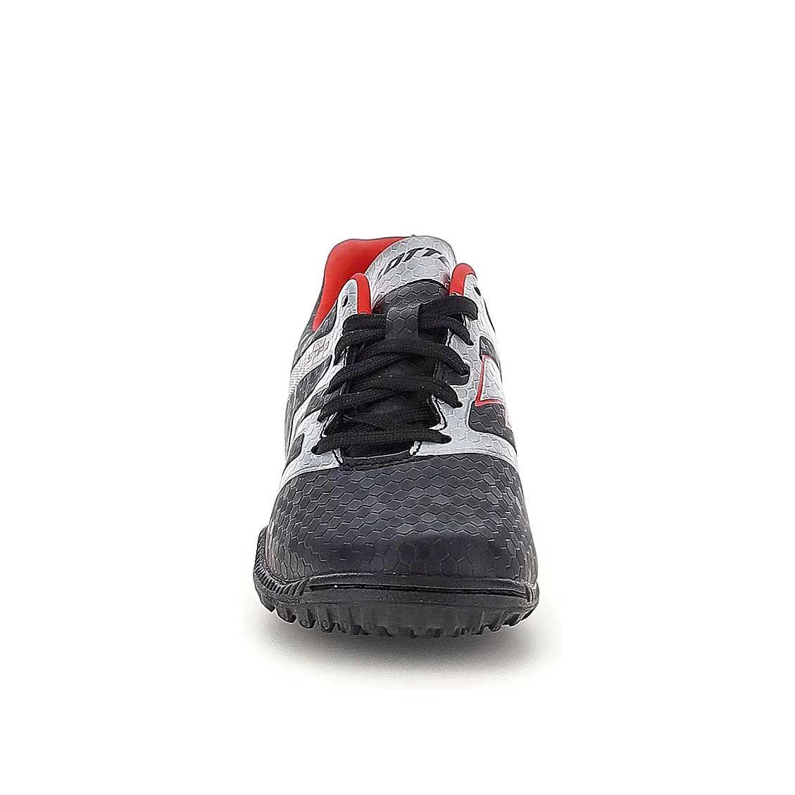 Zapatilla Baby Futbol Tf Juvenil Lotto Maestro 700-V TF JR Negro Rojo-3