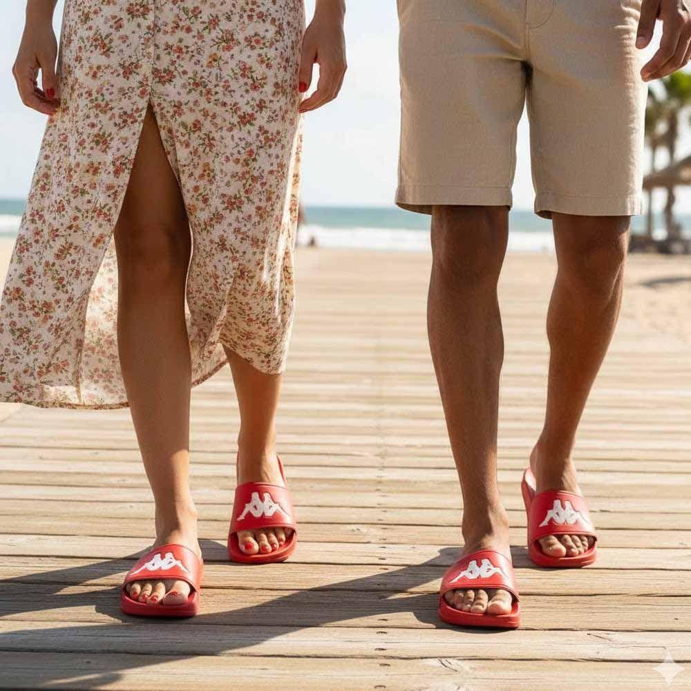 Sandalias Unisex Kappa Authentic Adam 2 Rojo Naranjo-1