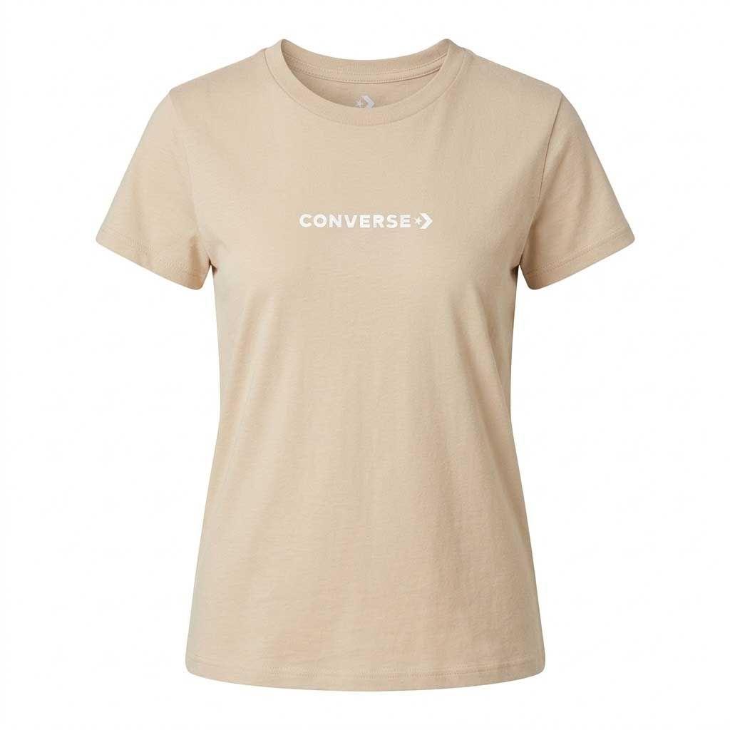 Polera Mujer Your Logo Converse Beige-0