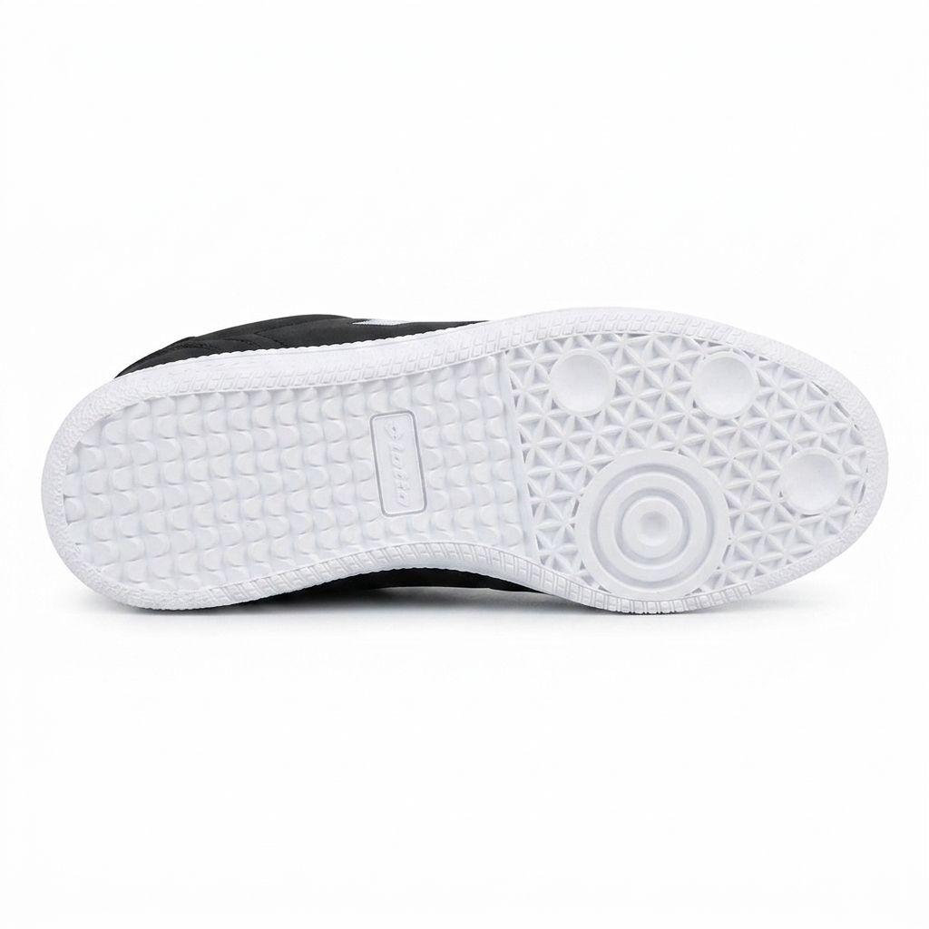 Zapatilla Deportiva Juvenil Lotto Calcio JR Negro Blanco-2