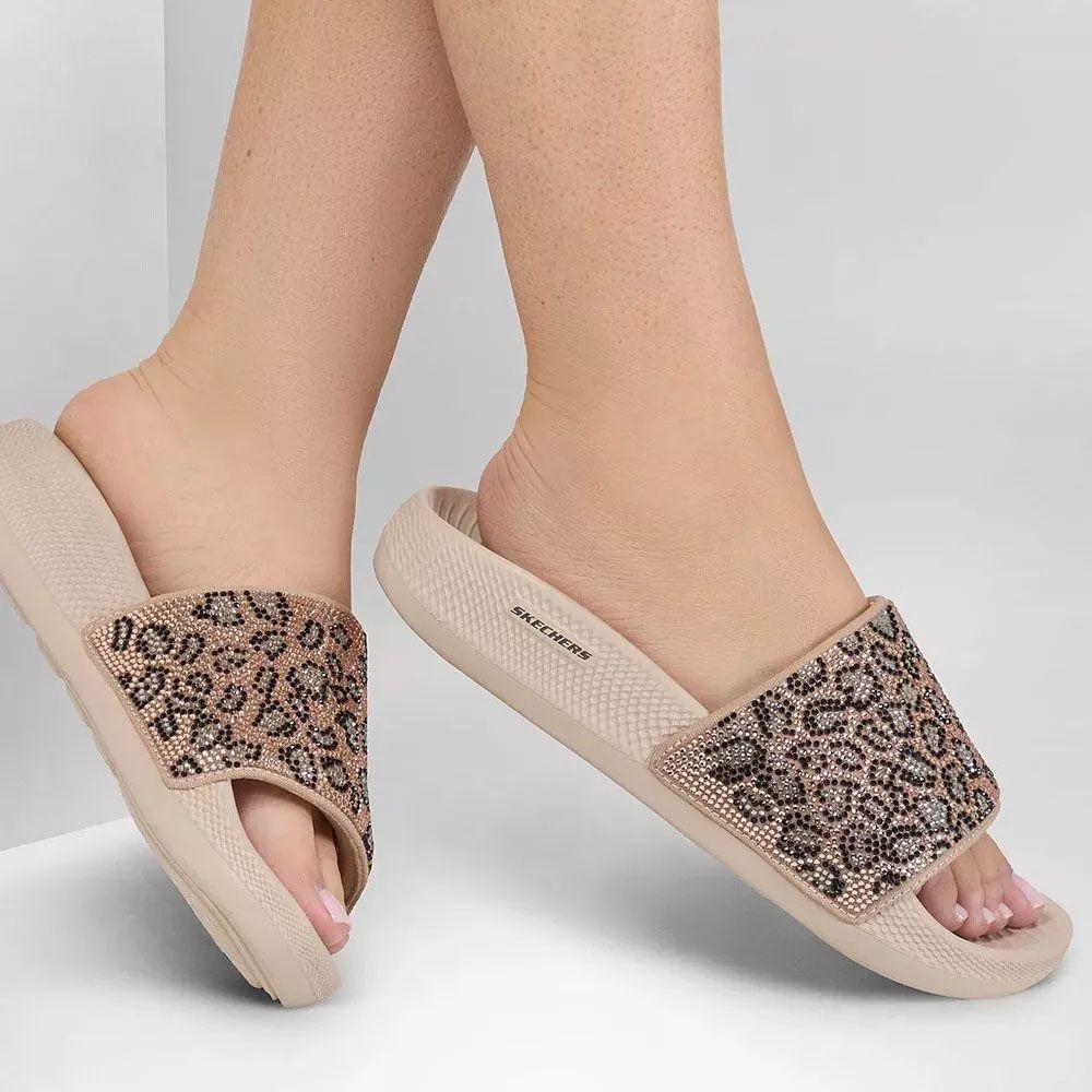 Sandalias Urbanas Mujer Skechers Low Slider Beige-2