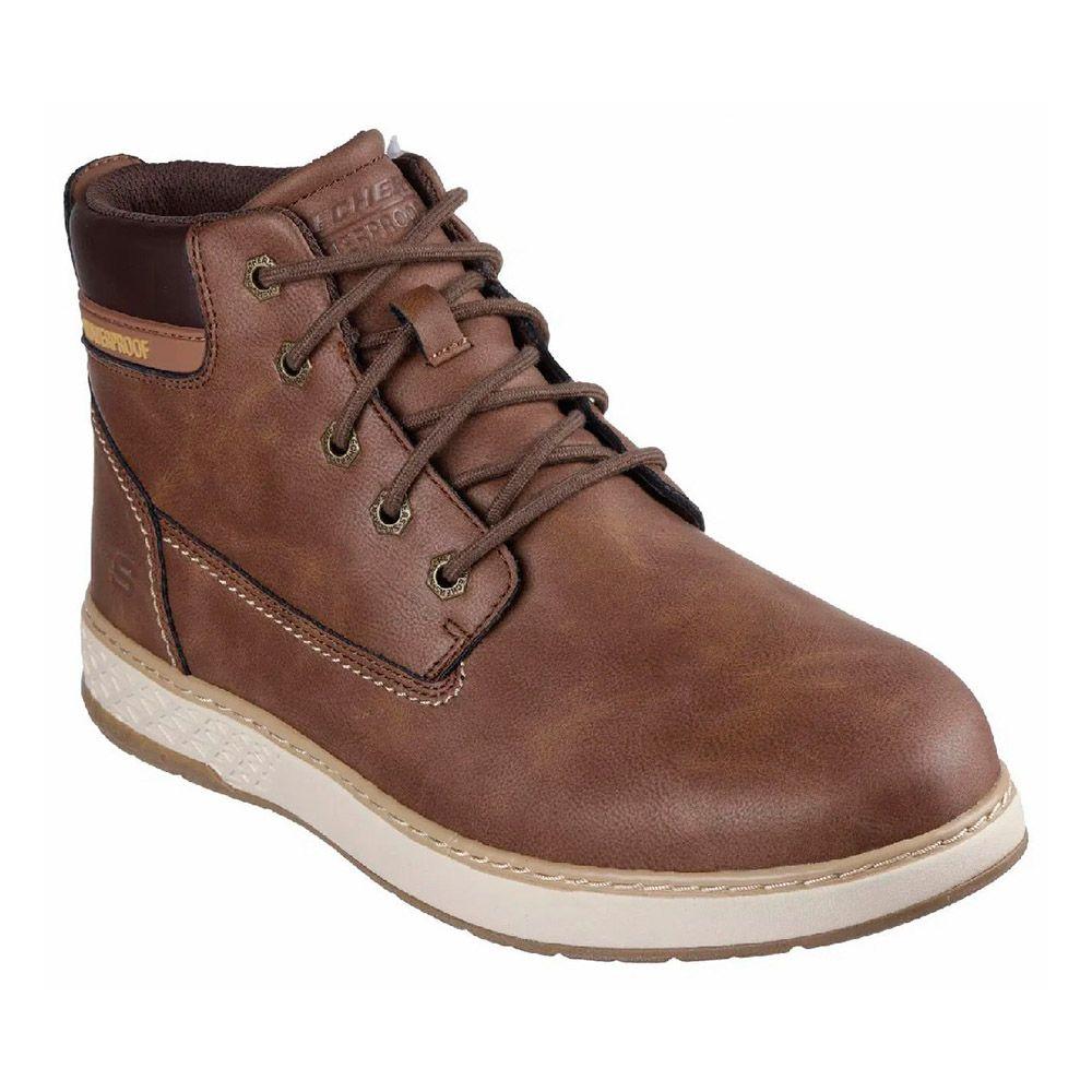 Botin Waterproof Hombre Skechers Garlan - Deno Marrón 205235-BRN-4