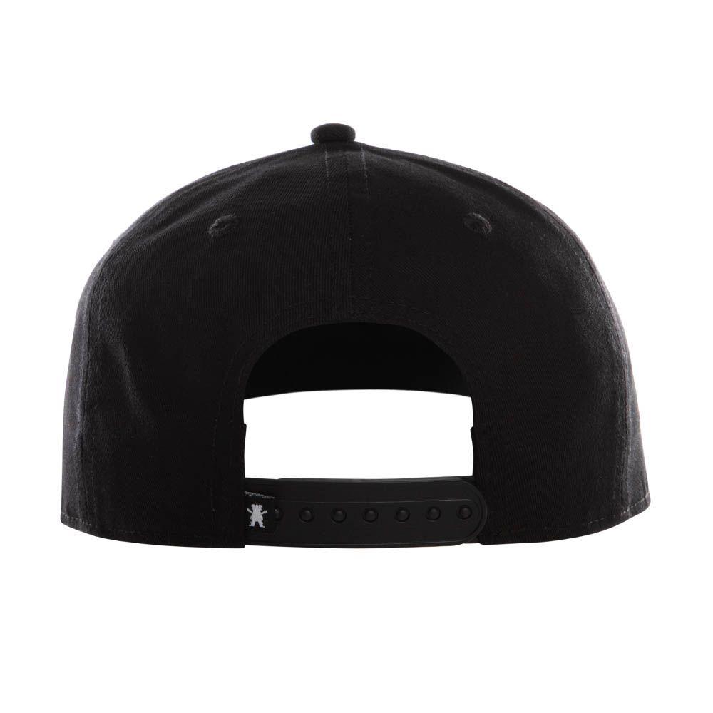 Jockey Negro Grizzly Griptape Snapback Bear Print + Grizzly Word-3