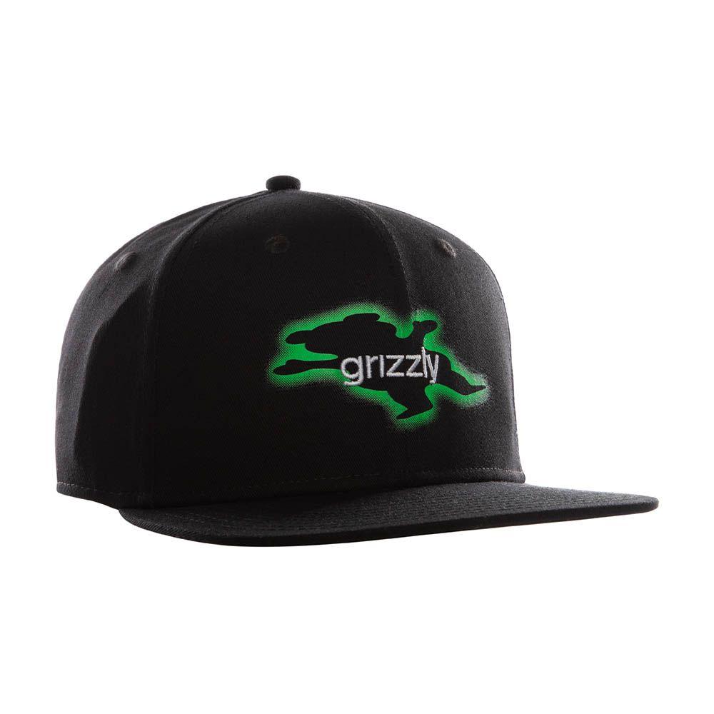 Jockey Negro Grizzly Griptape Snapback Bear Print + Grizzly Word-4