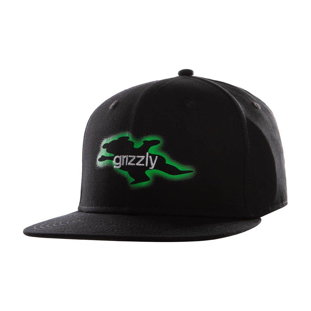 Jockey Negro Grizzly Griptape Snapback Bear Print + Grizzly Word-5