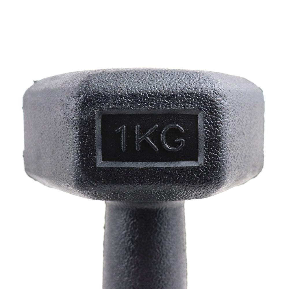 Mancuerna Hexagonal Cemento 1 Kg Negro Jks-2