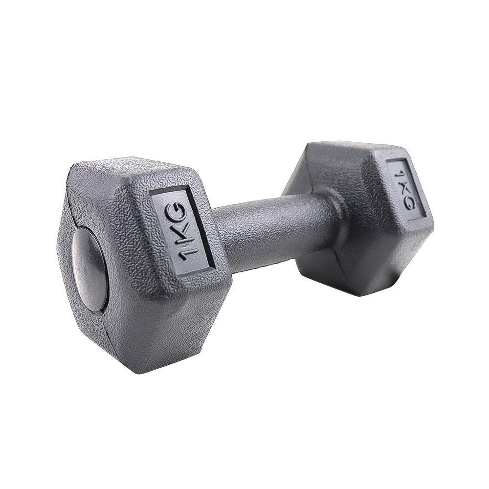 Mancuerna Hexagonal Cemento 1 Kg Negro Jks-0
