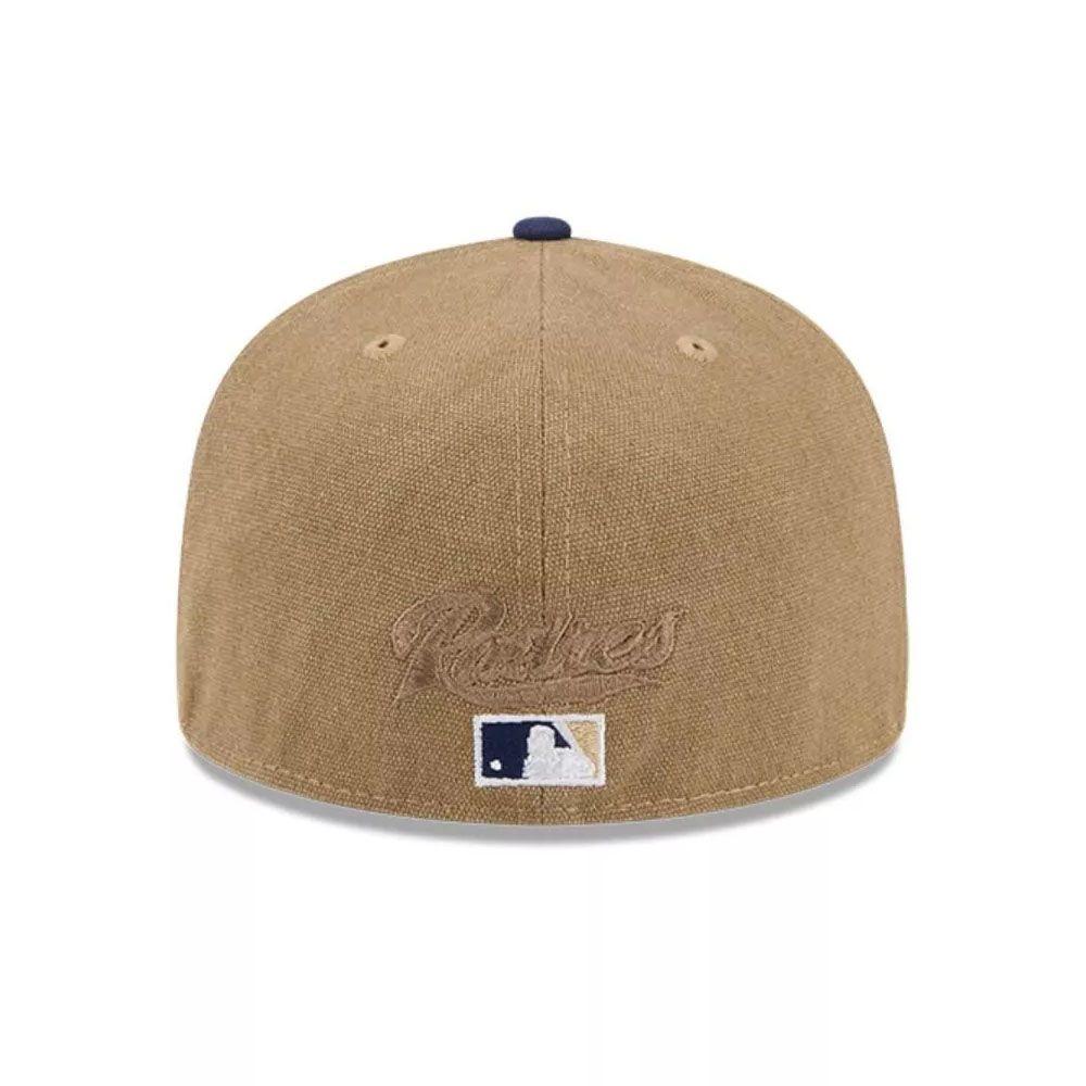 Jockey Gorro New Era 59fifty MLB San Diego Padres Canvas Crown Med Cafe-3