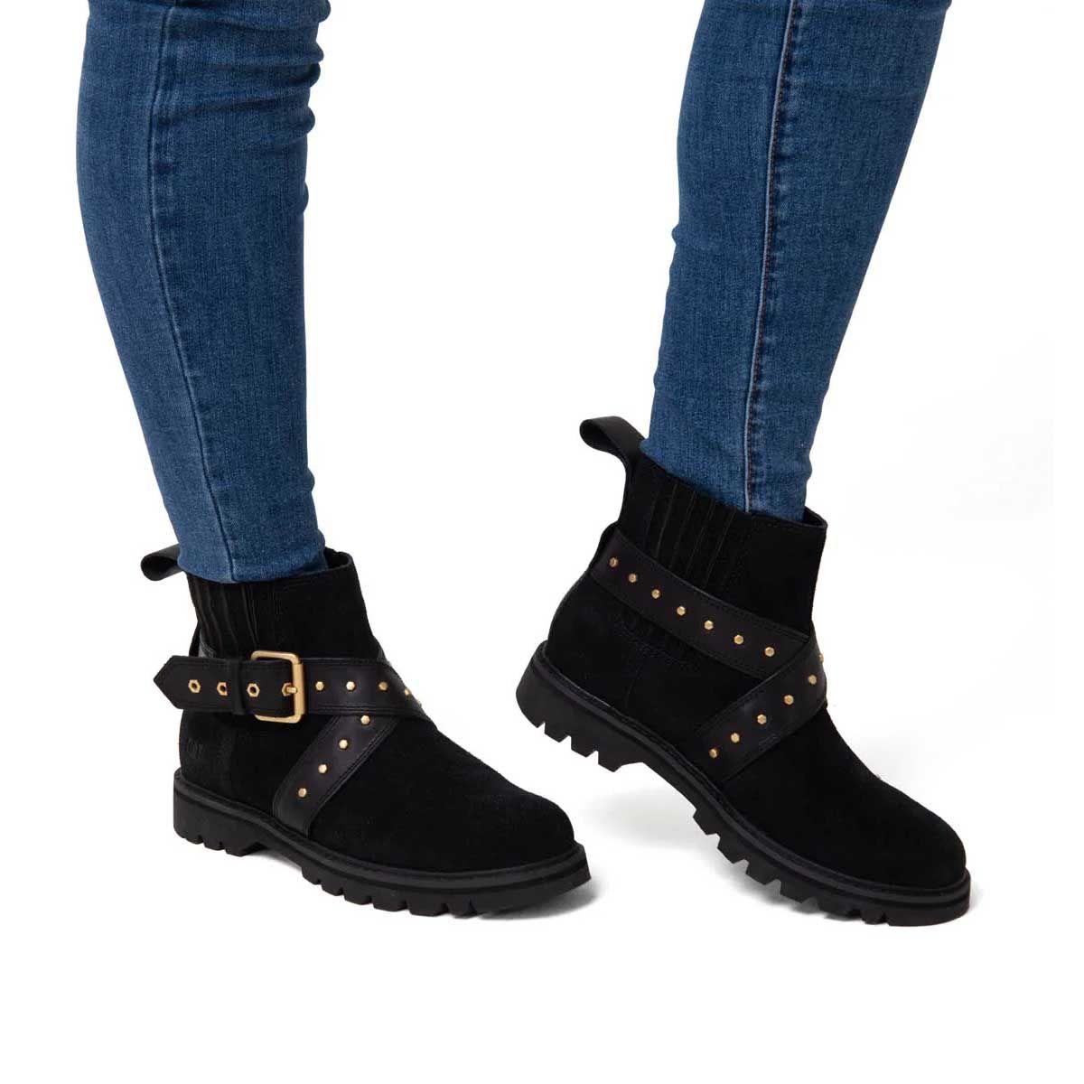 Botin Mujer Grader Embellish Chelsea Negro Cat-2