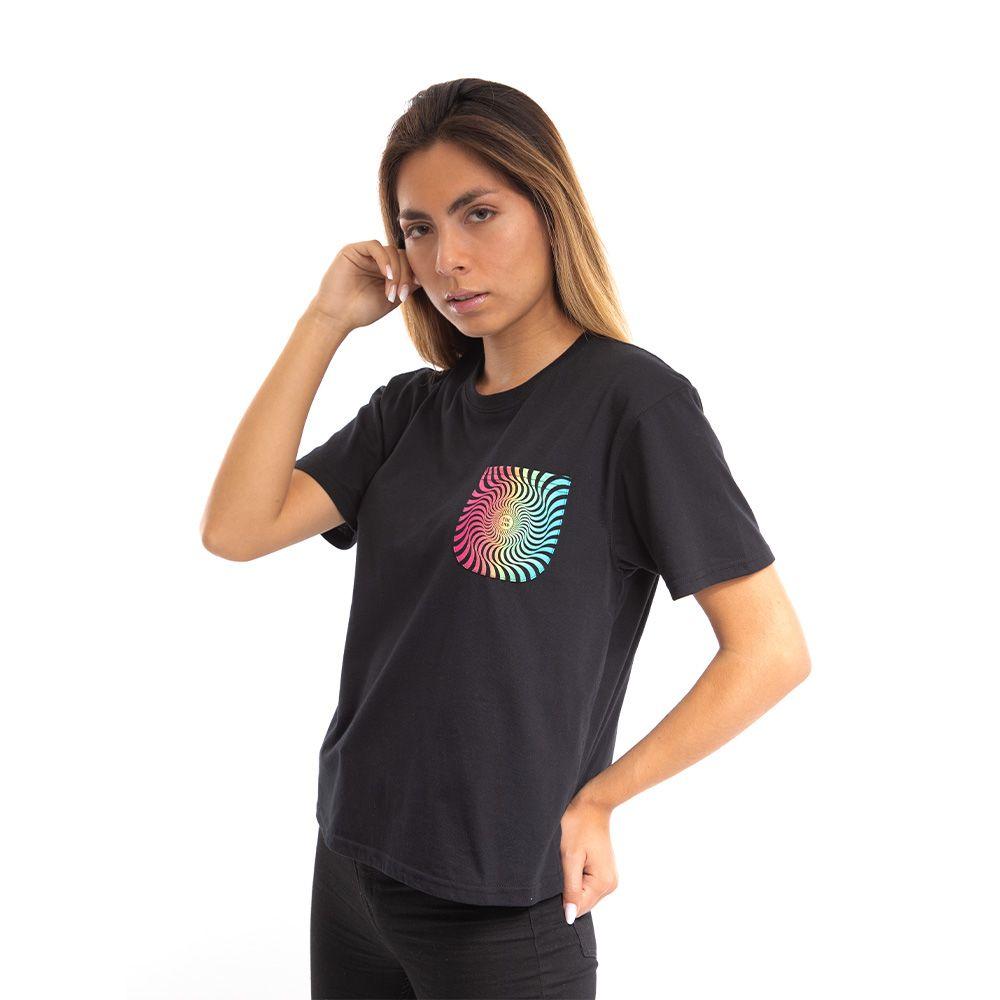 Polera Manga Corta Mujer Trippy Swirl Negro Spitfire-0