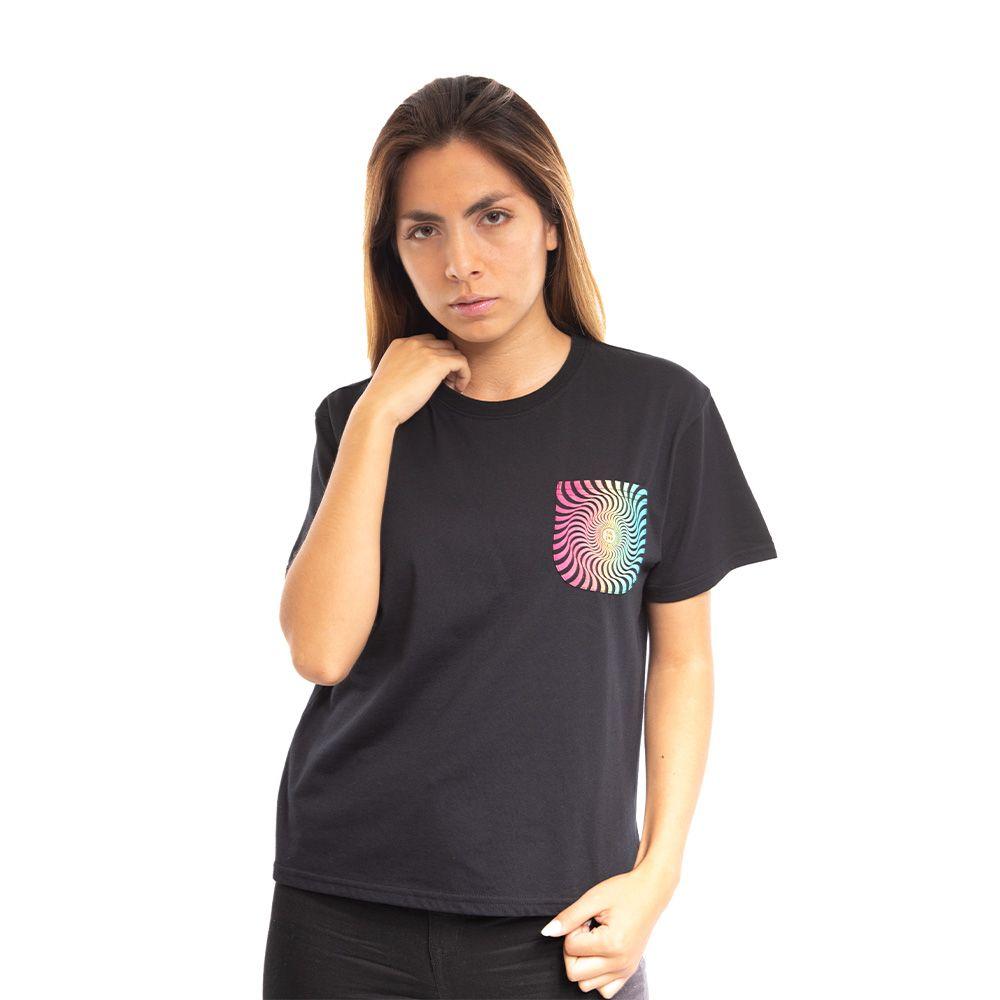 Polera Manga Corta Mujer Trippy Swirl Negro Spitfire-2