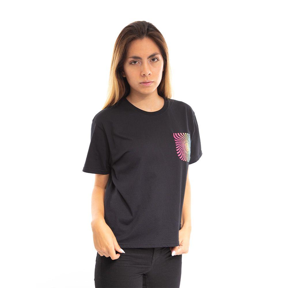 Polera Manga Corta Mujer Trippy Swirl Negro Spitfire-4