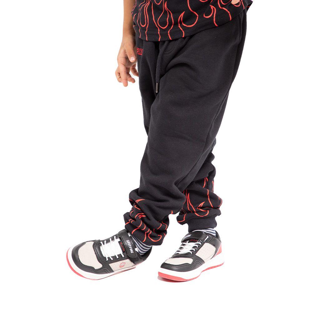 Jogger Niño Long Fit Fire Negro Spitfire-1