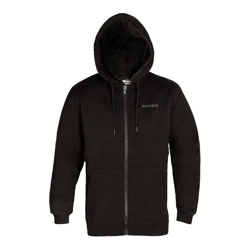 Polerón Hombre Nixon Zipper Black Logo Back Rainbow-0