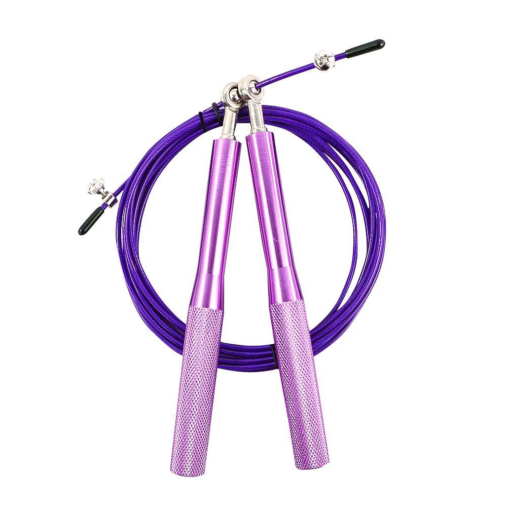 Cuerda De Salto Aluminio Extension Ajustable Morado-0