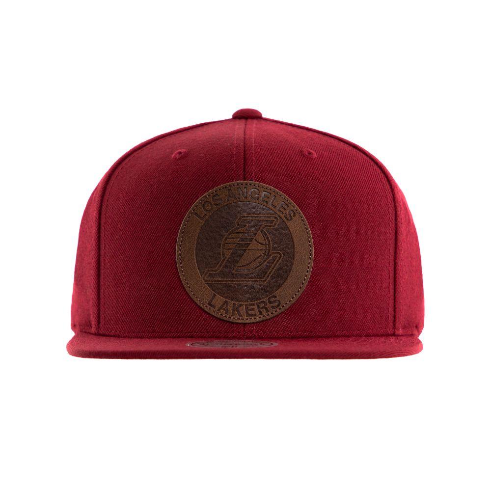 Gorro Angeles Lakers Leather Burdeo Mitchell And Ness-0