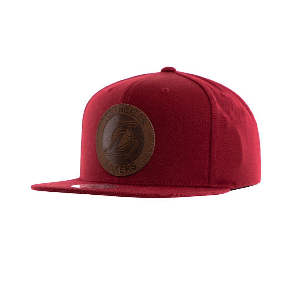 Gorro Angeles Lakers Leather Burdeo Mitchell And Ness-3
