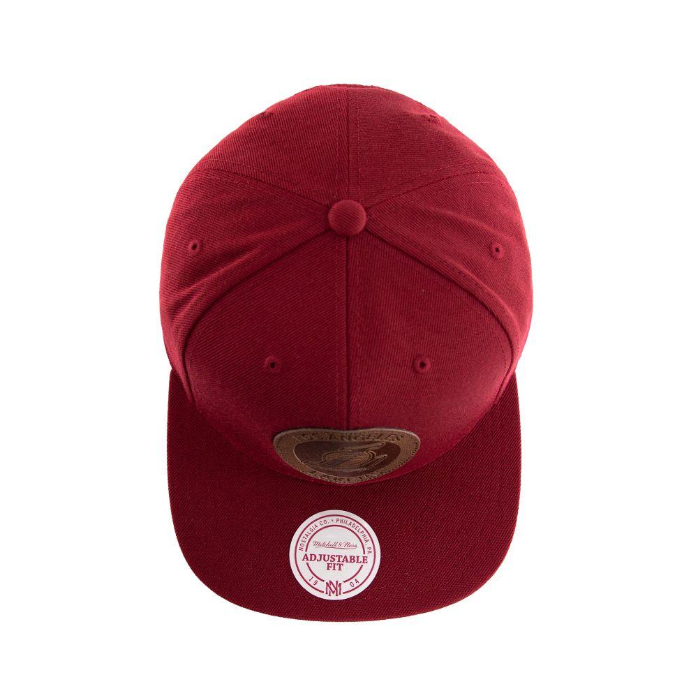 Gorro Angeles Lakers Leather Burdeo Mitchell And Ness-4