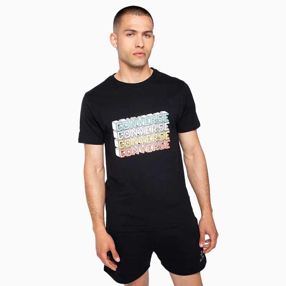 Polera Manga Corta Negro Landscape Converse-0