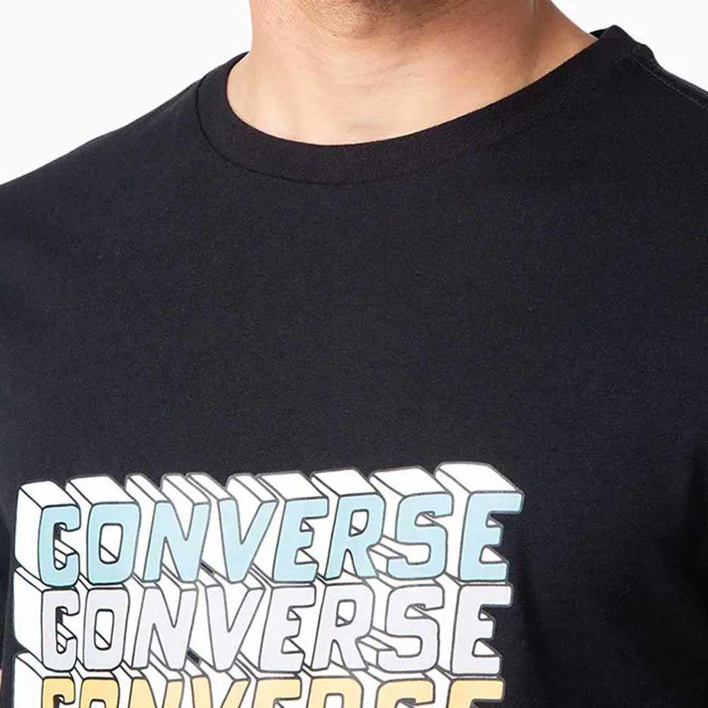 Polera Manga Corta Negro Landscape Converse-2