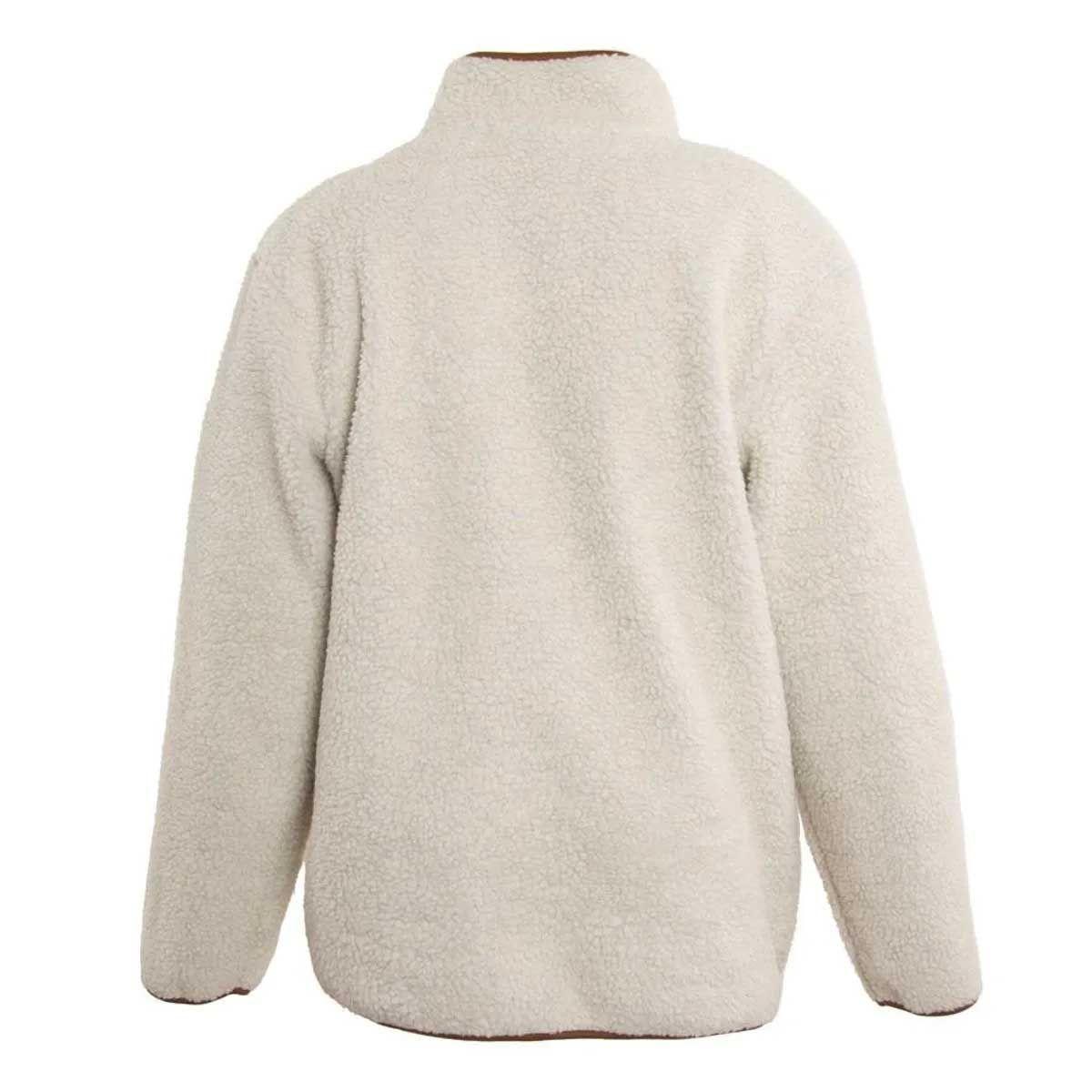 Polerón Hombre Nixon Sherpa Half Zip Beige Brown-2