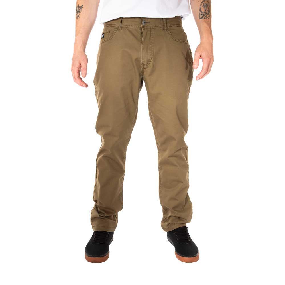 Pantalon Washed Hombre Olivo Hang Loose-0
