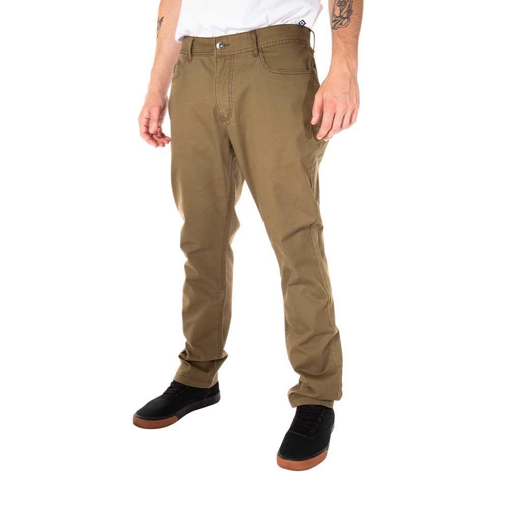 Pantalon Washed Hombre Olivo Hang Loose-1