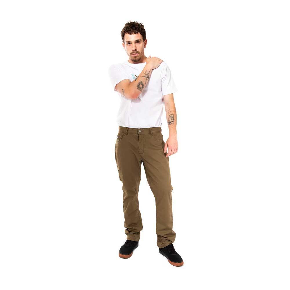Pantalon Washed Hombre Olivo Hang Loose-6