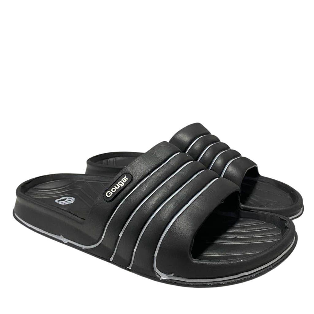 Sandalia Hombre Slip On Strips Negro-2