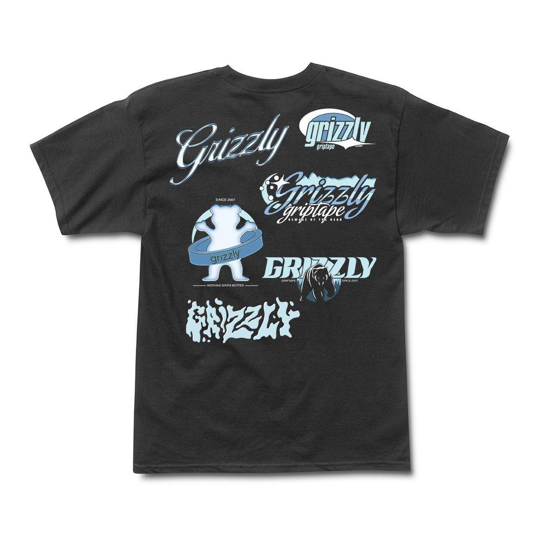 Polera Hombre Grizzly Griptape Glacier Negro-1