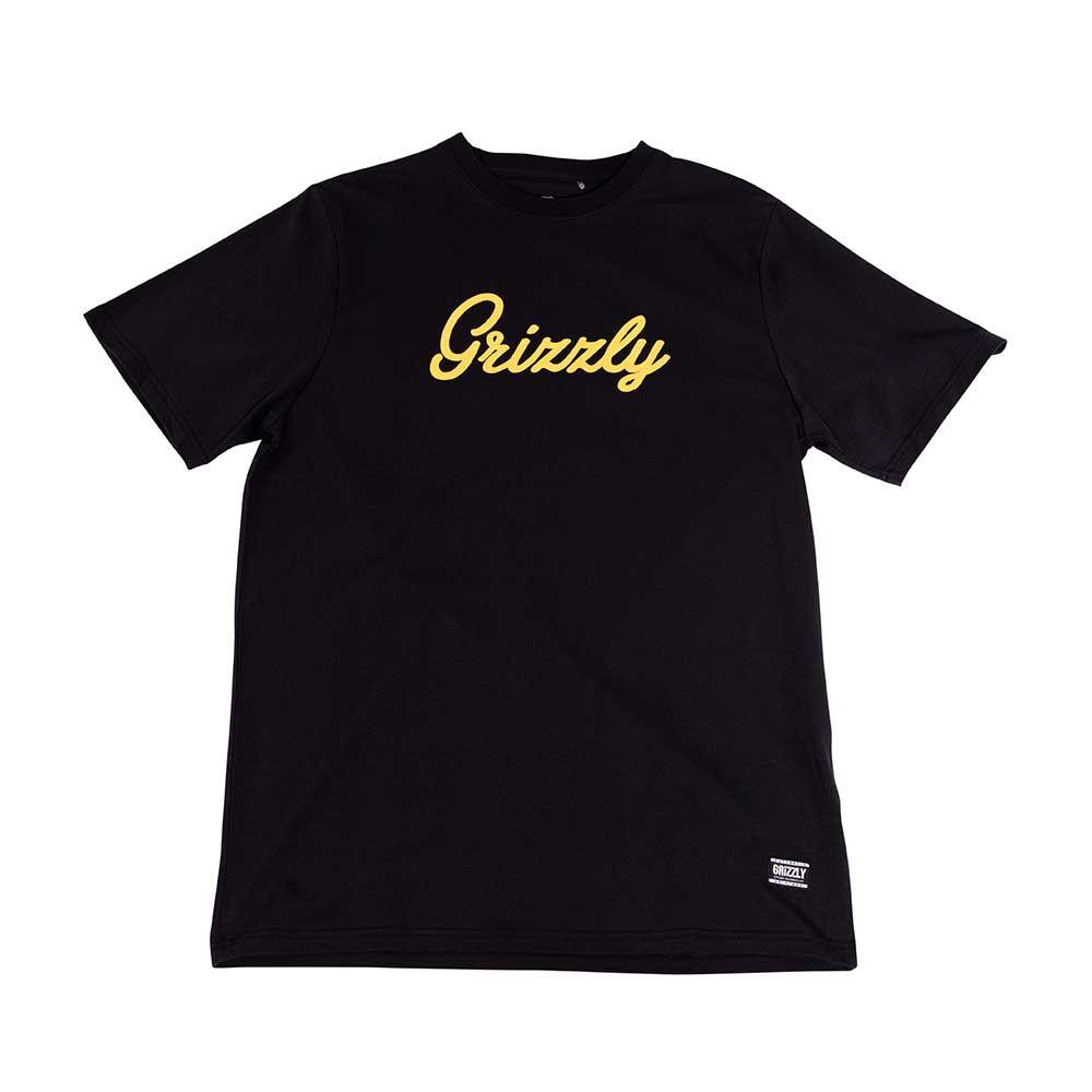 Polera Hombre Grizzly Griptape Print Script Negro-0