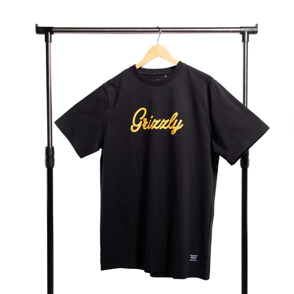 Polera Hombre Grizzly Griptape Print Script Negro-3