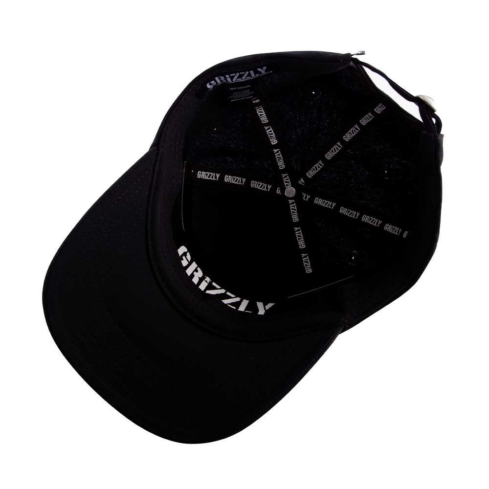 Gorro Dad Hat Curve Static Black Grizzly-4
