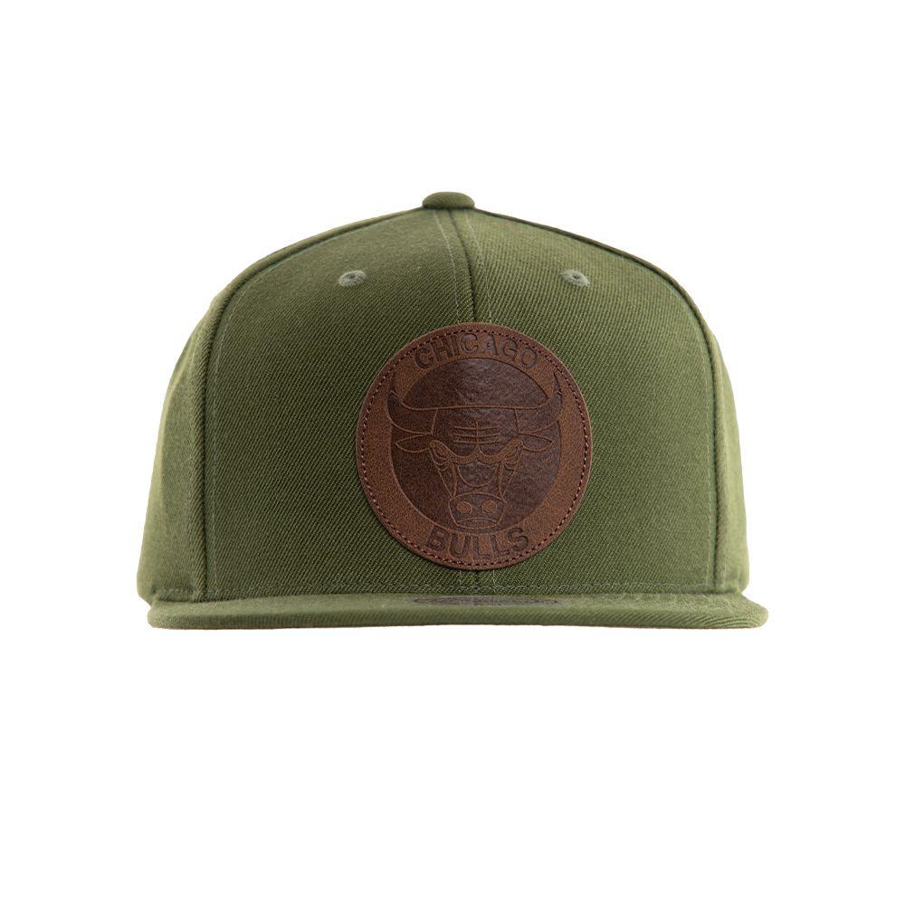 Gorro Chicago Bulls Leather Verde Mitchell And Ness-0