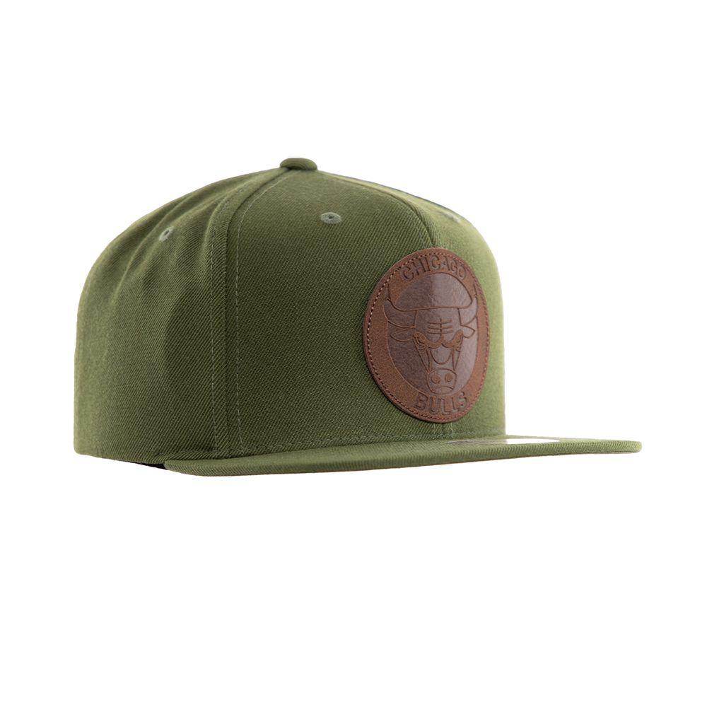 Gorro Chicago Bulls Leather Verde Mitchell And Ness-1