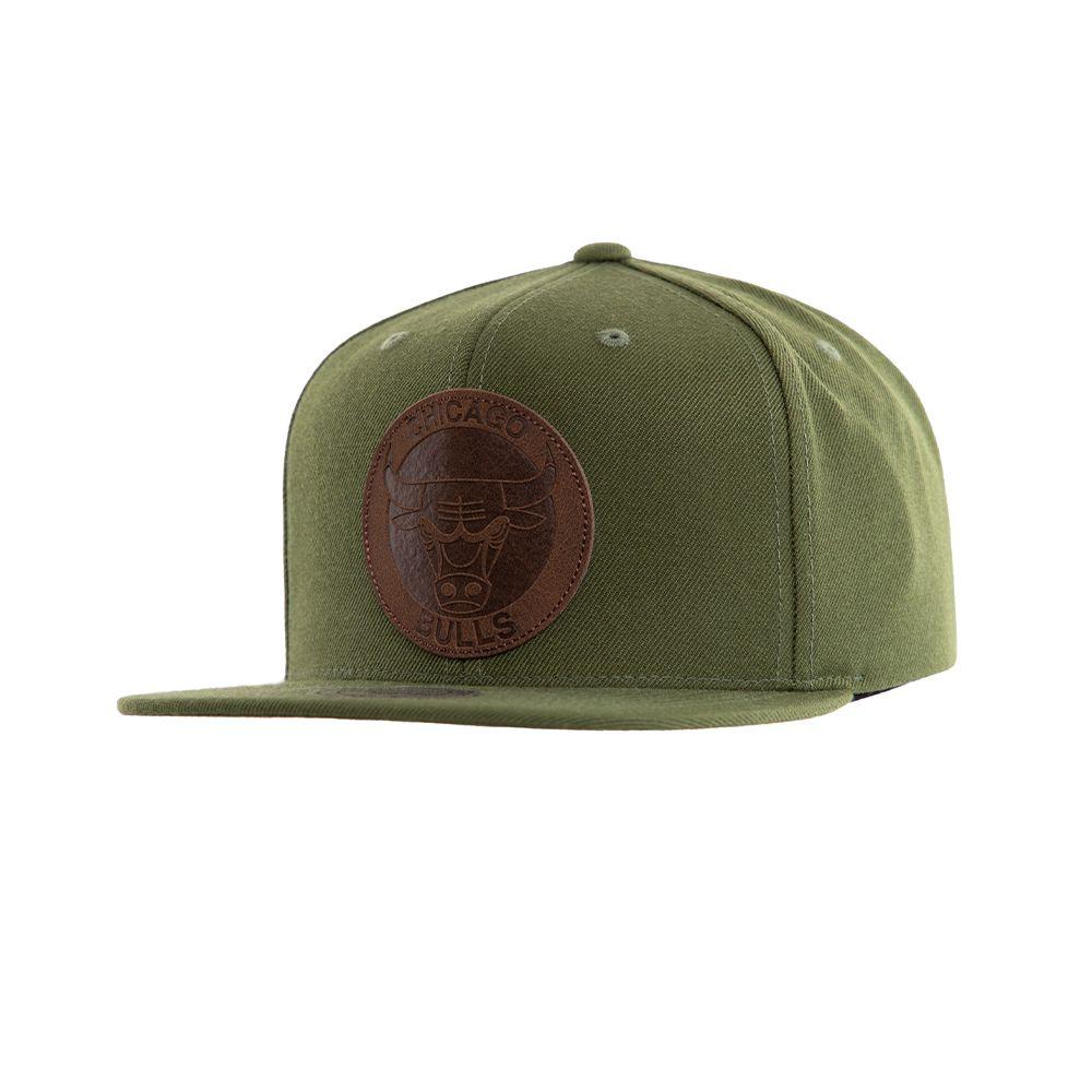 Gorro Chicago Bulls Leather Verde Mitchell And Ness-2