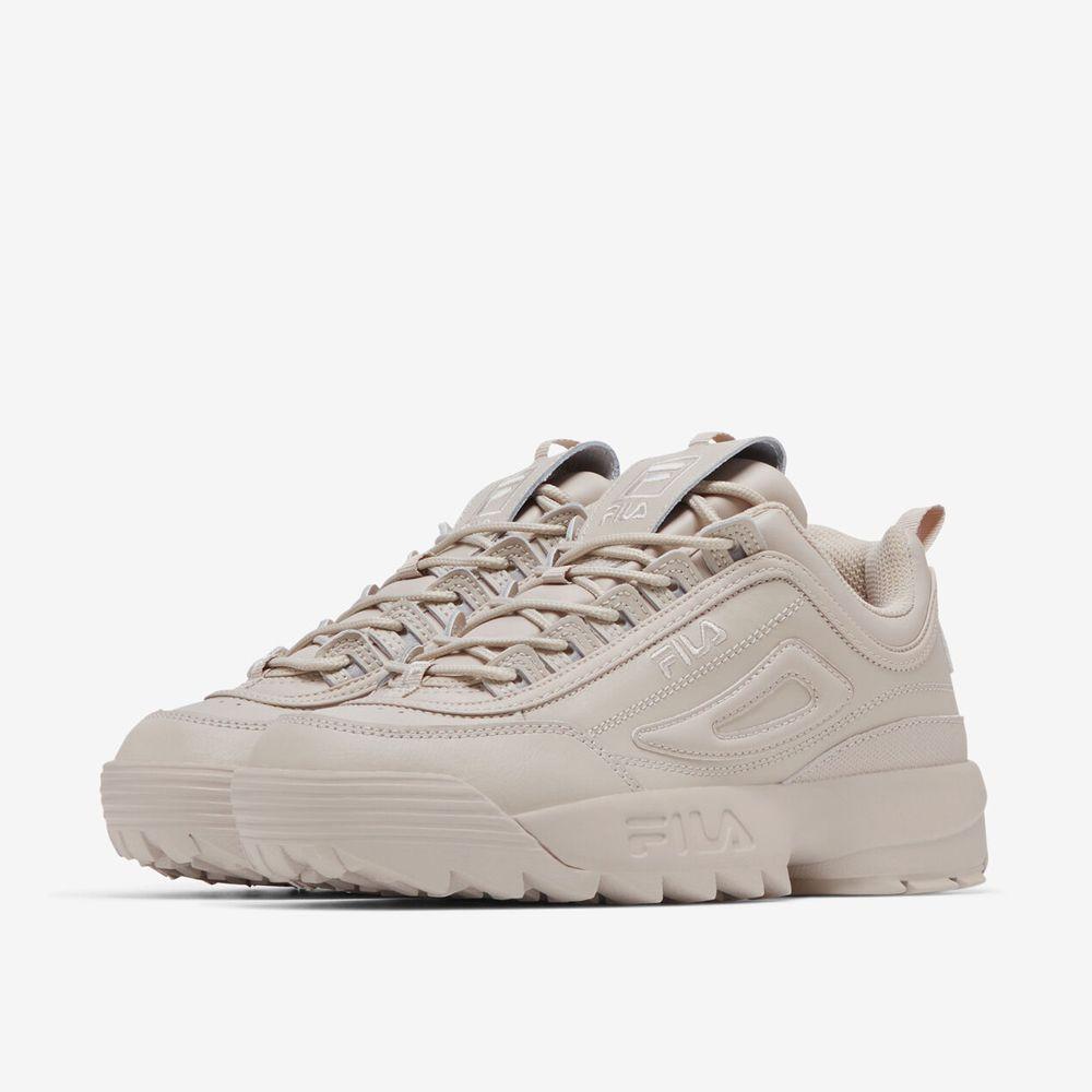 Zapatillas De Mujer Fila Disruptor II Premium Beige-2