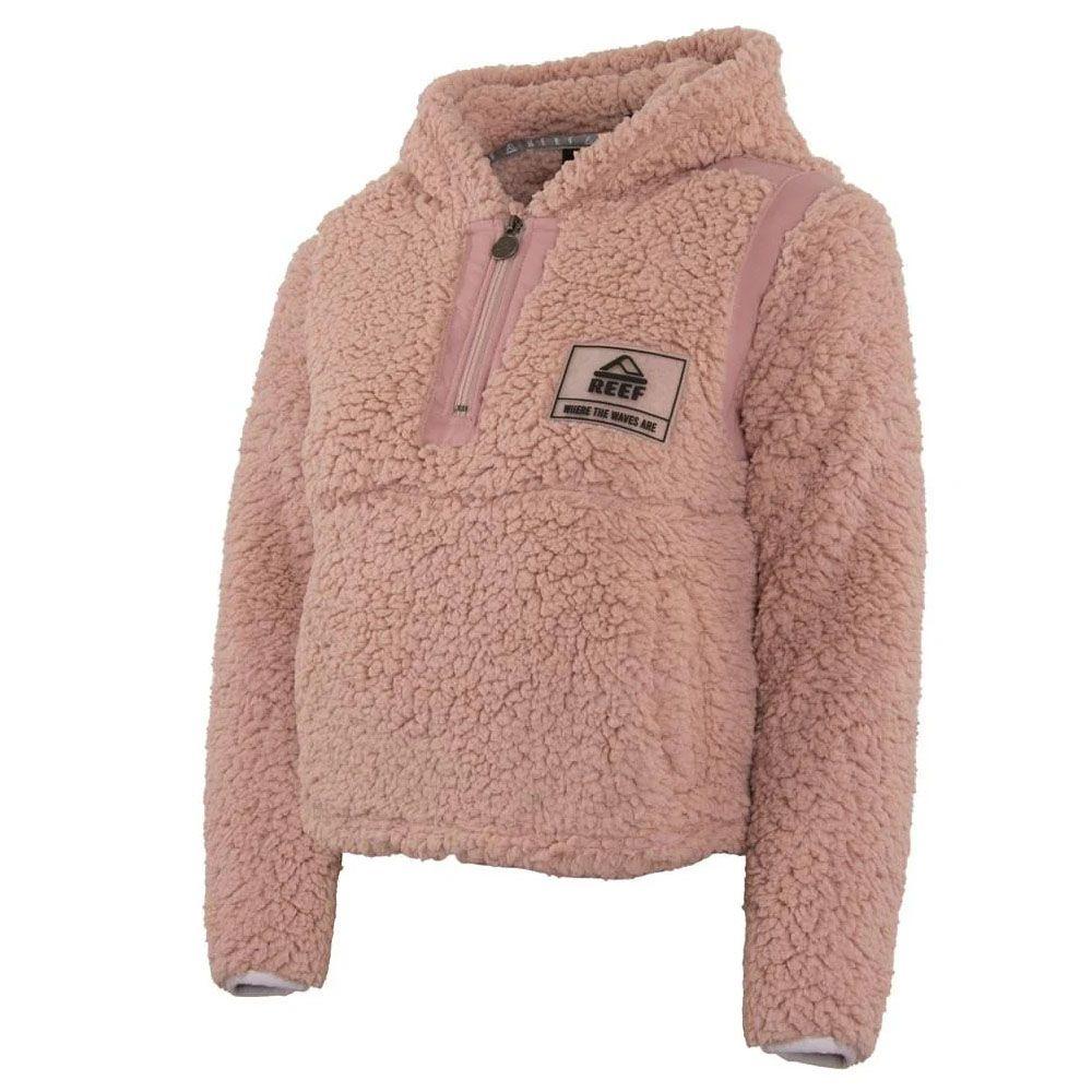 Polerón Sherpa Kids Crop Top Rosado-1