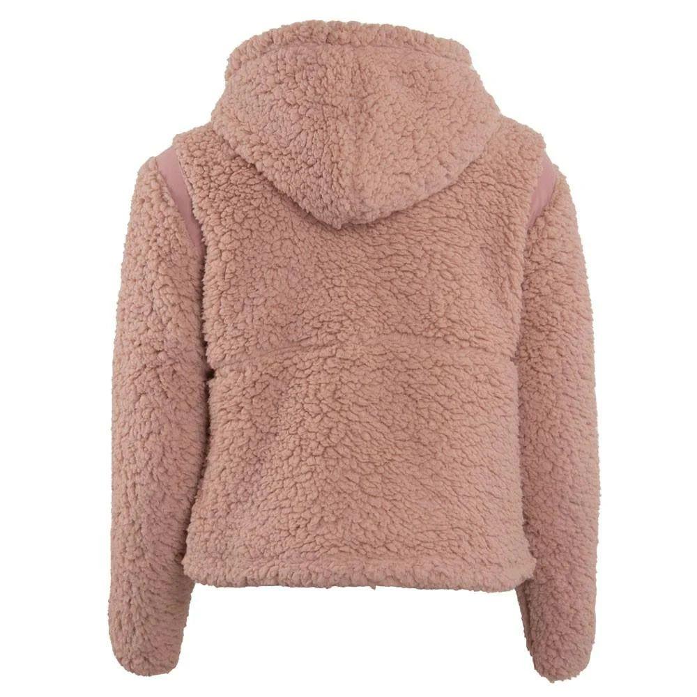 Polerón Sherpa Kids Crop Top Rosado-3