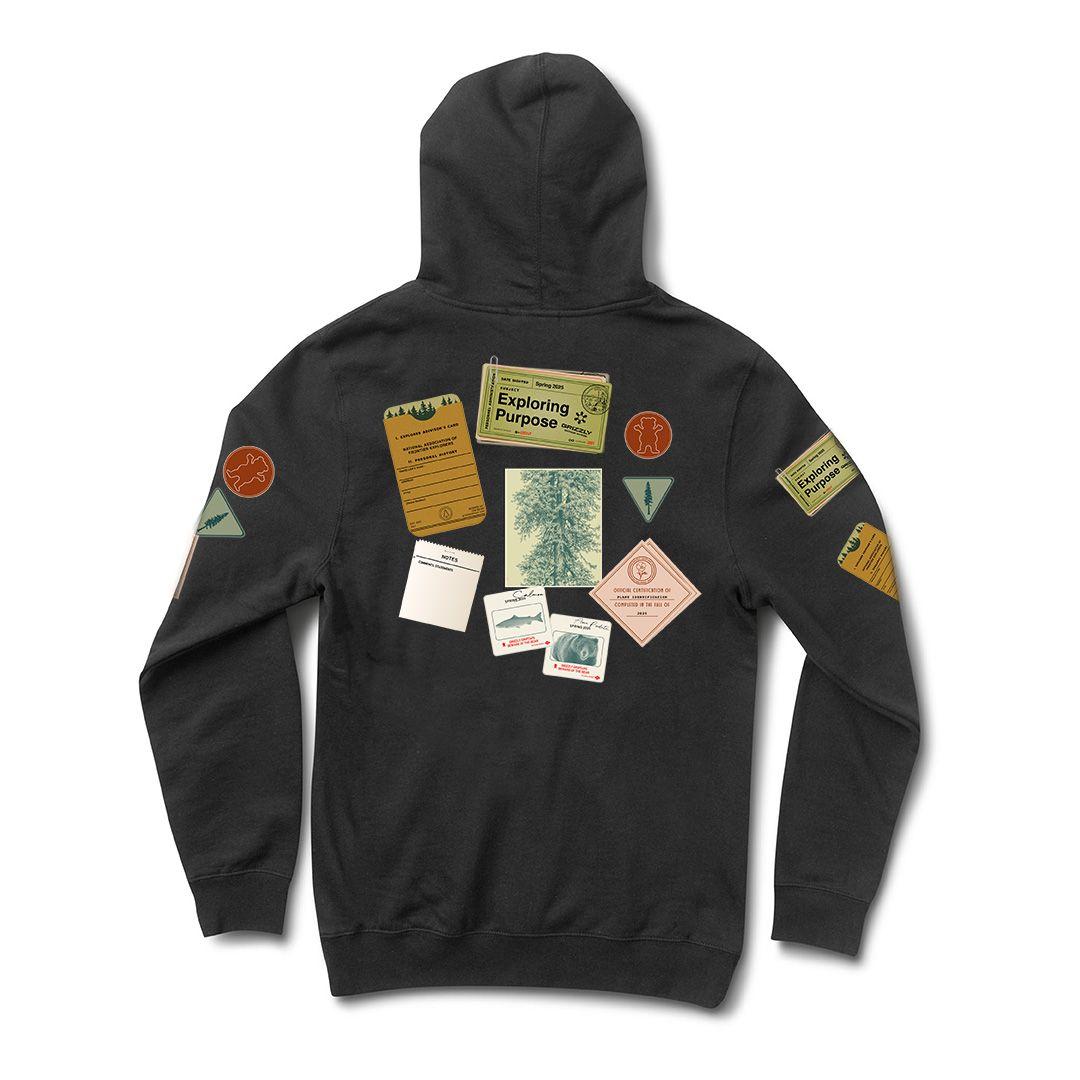 Poleron Hombre Grizzly Griptape Bulletin Board Negro-1
