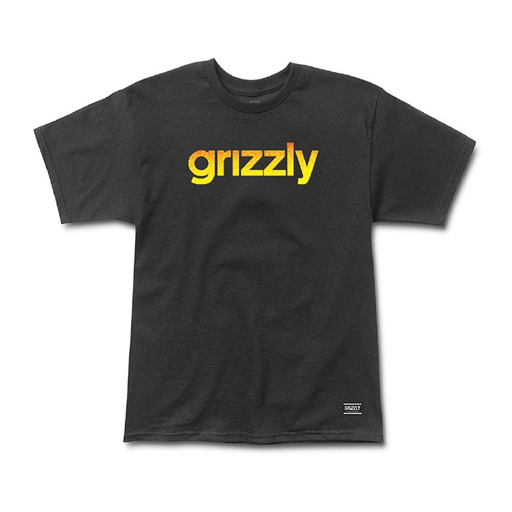 Polera Hombre Grizzly Griptape Lowercase Fadeaway Negro-0