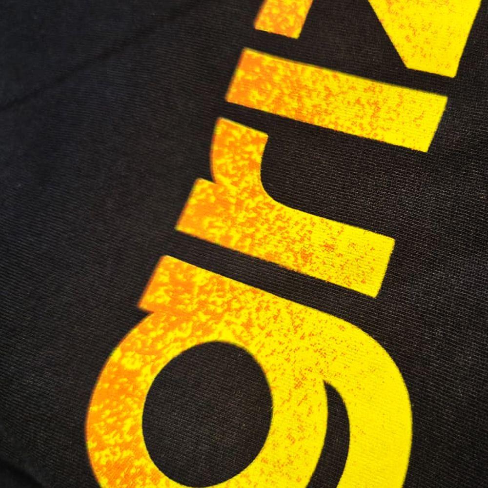 Polera Hombre Grizzly Griptape Lowercase Fadeaway Negro-2